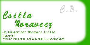 csilla moravecz business card
